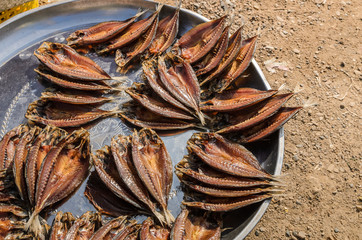 Dried Fish in market for sale