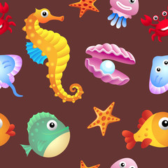 Sea creatures background