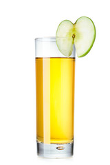 Fresh apple juice isolated