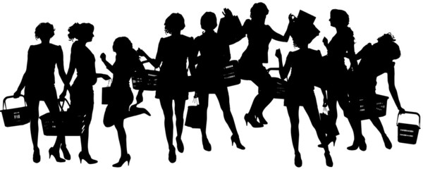 Vector silhouette of a woman.