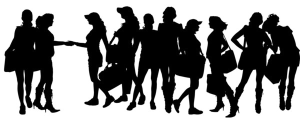 Vector silhouette of a businesswoman.