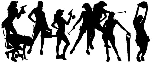 Vector silhouette of a woman.