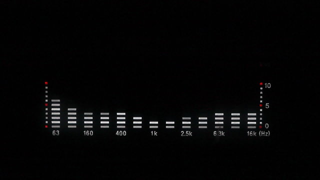 playing equalizer graph on black background, HD 1080p