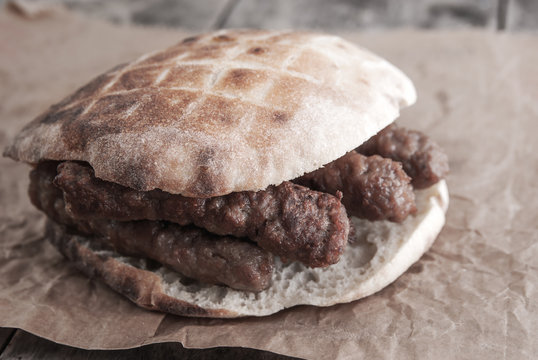 Cevap or kebab, traditional food from Balkans.