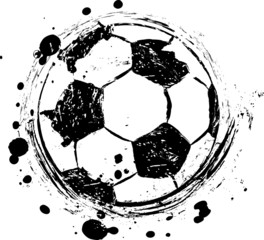 Fototapeta premium soccer / football illustration, free copy space, with soccer bal