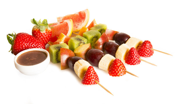Brochetas de fruta