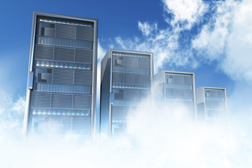 Cloud Servers Creative Concept