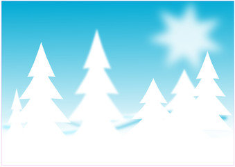 Obraz premium Weihnachten, tannenbaum, Winterlandschaft, Hintrgrund