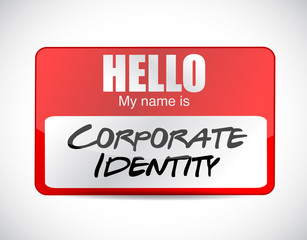 corporate identity name tag illustration design