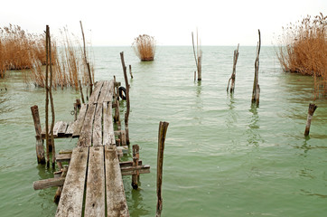 Old pier at Lake Balaton ,Hungary