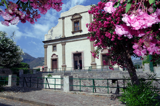 church in Lipari, Aeolian Islands, Sicily, Italy