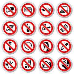 Set Prohibited symbols