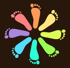 Colored Footprint Design