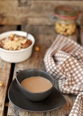 coffee in to the black cup