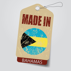 Made in  Bahamas  . Tag .