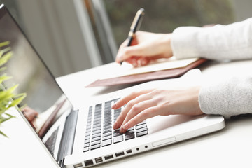 Close-up of businesswoman's hand