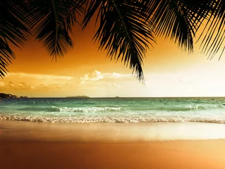 Sonnenuntergang am Strand der Karibik © Iakov Kalinin