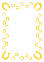 Gold horseshoe border .