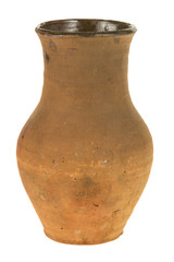 Old clay jug for milk