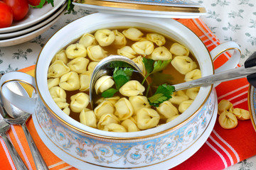 tortellini in meat broth