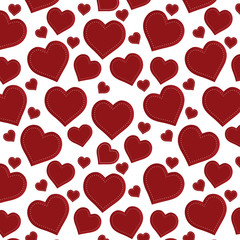 Fototapeta na wymiar Seamless heart background pattern