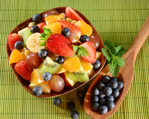 Fruit salad upview