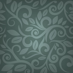 teal or blue seamless floral background