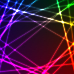Abstract background with neon lights