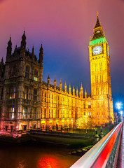 Fototapeta na wymiar The Big Ben, and the House of Parliament, London, UK.