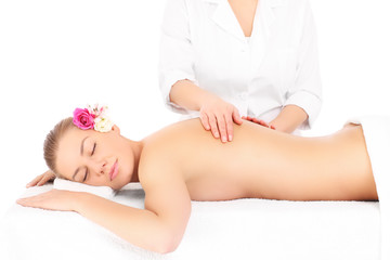 Obraz na płótnie Canvas Woman and massage