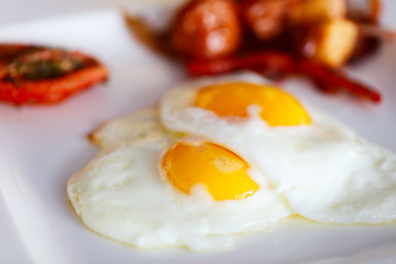 Fried eggs breakfast