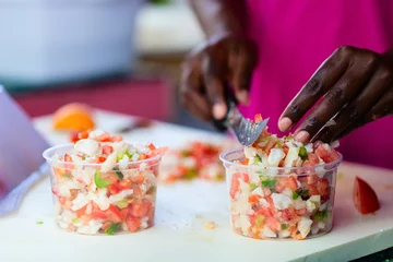 Küchenrückwand glas motiv Bahamian conch salad © BlueOrange Studio