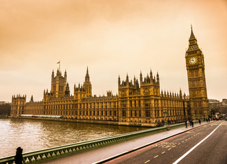 Fototapeta premium The Big Ben, the House of Parliament, London, UK.