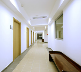 empty corridor modern office building
