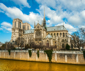 Fototapeta na wymiar Notre Dame de Paris, Francja.