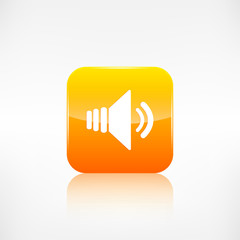 Speaker volume icon. Application button.
