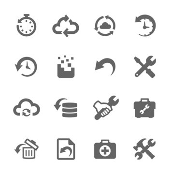 Recovery and repair icons