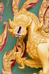 Gold Singha in the temple