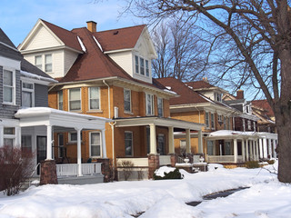 houses in winter