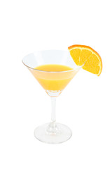 Fototapeta premium Glass with oranges juice isolated.