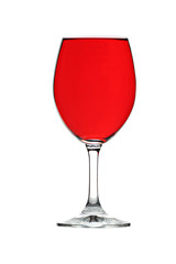 Red water in Glass isolated.