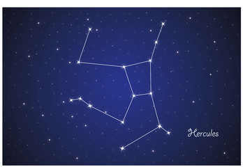 Constellation Hercules - obrazy, fototapety, plakaty