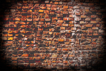 Aged brick wall texture
