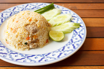 Fried rice with pork (thai food)