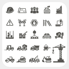 Construction icons set
