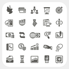 Business and finance icons set