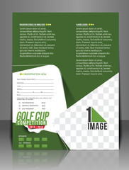 Golf Tournament Center Back Flyer Template