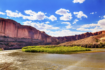 Colorado River Rock Canyon Near Arches National Park Moab Utah