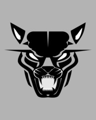 tribalistic wild cat head