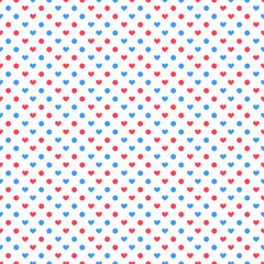 Valentine day polka pattern